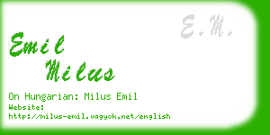 emil milus business card